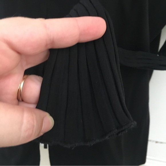 ANNETTE Gortz Black Ruched Sleeves Double Zip Light Jacket - Picture 5 of 10